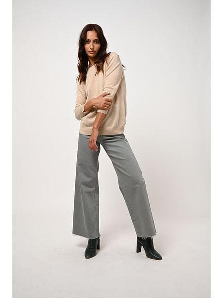 AUTHENTIC CASHMERE Kaszmirowy sweter "Estaris" w kolorze beżowym rozmiar: M. Brązowe swetry AUTHENTIC CASHMERE, m, bez wzorów, z kaszmiru, bez ramiączek. Za 347.99 zł.