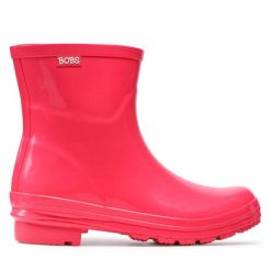 Kalosze Skechers. Czerwone kalosze Skechers, bez wzorów, bez zapięcia. Za 179.99 zł.