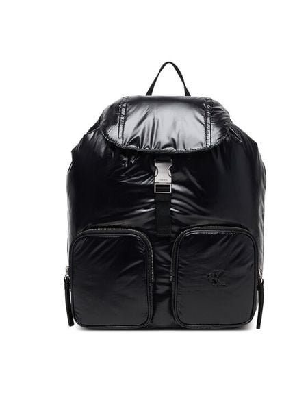 Calvin Klein Plecak Pocket Nylon Flap Backpack LV04F3406G Czarny. Czarne plecaki Calvin Klein, bez wzorów, z nylonu, bez dodatków. Za 569.99 zł.