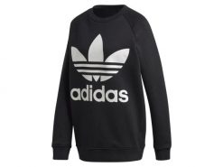Bluza damska ADIDAS OVERSIZED SWEAT 32. Czarne bluzy adidas, uniwersalny, bez wzorów, z bawełny, bez kaptura. Za 329.00 zł.