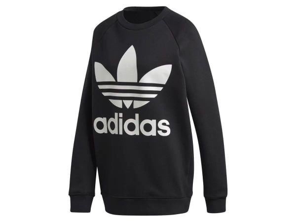 Bluza damska ADIDAS OVERSIZED SWEAT 32. Czarne bluzy adidas, uniwersalny, bez wzorów, z bawełny, bez kaptura. Za 329.00 zł.