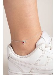 Lodie Silver Srebrna bransoletka z elementem ozdobnym na kostkę rozmiar: onesize. Szare bransoletki Lodie Silver, z cyrkonią, srebrne. Za 68.45 zł.