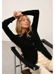 Just Cashmere Kaszmirowy kardigan "Katharine" w kolorze czarnym rozmiar: S. Czarne swetry Just Cashmere, s, bez wzorów, z kaszmiru, bez ramiączek. Za 287.51 zł.