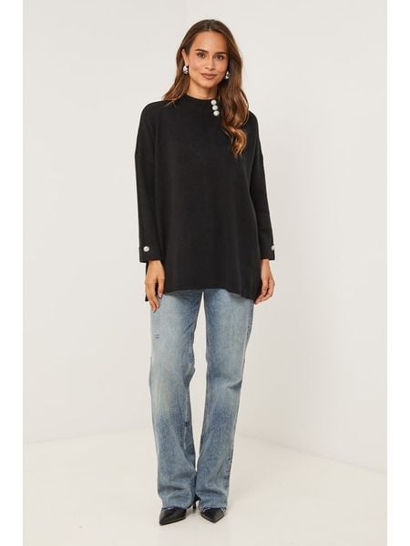 Soft Cashmere Sweter w kolorze czarnym rozmiar: 38/40. Czarne swetry Soft Cashmere, bez wzorów, klasyczne, bez ramiączek. Za 118.01 zł.