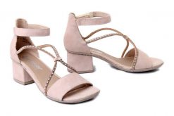 RIEKER 64654-31 pink, sandały damskie. Brązowe sandały Rieker, bez wzorów, bez obcasa, bez zapięcia. Za 319.90 zł.