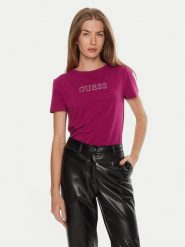 Guess T-Shirt Briana V3BI11 J1314 Różowy Regular Fit. Czerwone t-shirty Guess, xxs, z aplikacjami, z bawełny, bez kołnierzyka, bez ramiączek. Za 169.99 zł.
