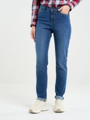 Jeansy damskie z wysokim stanem niebieskie Katrina High Waist 344. Niebieskie jeansy BIG STAR, l, bez wzorów, z jeansu, eleganckie, z podwyższonym stanem. W wyprzedaży za 199.99 zł.