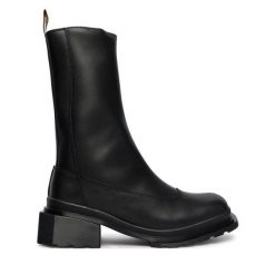 Botki Dr. Martens. Czarne botki Dr Martens, bez wzorów, bez obcasa, na płaskiej podeszwie, bez zapięcia. Za 1,079.00 zł.
