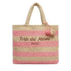 Torebka Liu Jo. Czerwone shopper bag Liu Jo, bez wzorów, bez dodatków. Za 379.99 zł.