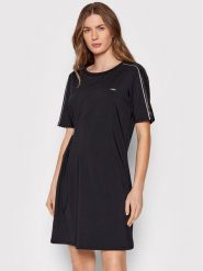 Liu Jo Sport Sukienka codzienna TA2020 J6242 Czarny Regular Fit. Czarne sukienki Liu Jo Sport, na co dzień, xs, bez wzorów, z syntetyku, sportowe, bez kołnierzyka, bez ramiączek, proste. Za 299.99 zł.