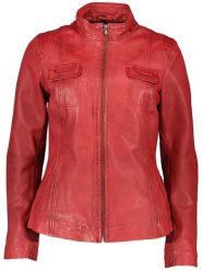 7eleven Skórzana kurtka "Salome" w kolorze czerwonym rozmiar: 38. Czerwone kurtki 7eleven, bez wzorów, ze skóry, bez kaptura. Za 420.68 zł.