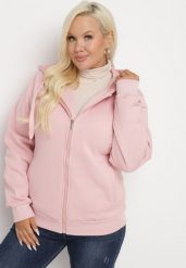 Różowa Bluza z Dodatkiem Bawełny i Kapturem Ozdobiona Sznurkami Alisara. Czerwone bluzy Born2be, xl, bez wzorów, z bawełny, bez ramiączek. W wyprzedaży za 93.49 zł.