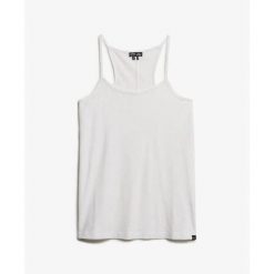 Damski tank top Superdry Studios Strappy. Białe topy Superdry, s, bez wzorów, bez kołnierzyka, bez ramiączek. Za 97.85 zł.