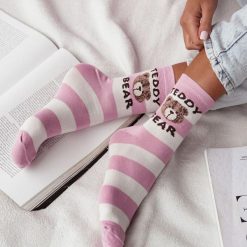 Skarpetki damskie TEDDY BEAR/PASKI 1144 pn/ec. Czerwone skarpetki Milena, bez wzorów, z bawełny. Za 15.90 zł.