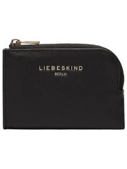 LIEBESKIND BERLIN Skórzany portfel "Lena" w kolorze czarnym - 11,5 x 8 x 1 cm rozmiar: onesize. Czarne portfele Liebeskind Berlin, bez wzorów, ze lnu. Za 132.36 zł.