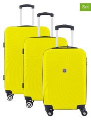 Geographical Norway 3-częściowy zestaw "Sunlighteo" w kolorze żółtym rozmiar: onesize. Żółte walizki Geographical Norway. Za 347.99 zł.