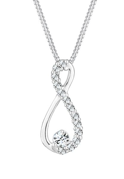 Elli Damski wisior Nieskończoność szlachetny z kryształami w srebrze próby 925 sterling silver Naszyjniki 1 ct. Szare naszyjniki Elli, z materiału, srebrne. Za 213.99 zł.