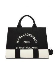 KARL LAGERFELD Torebka A3W50025 Czarny. Czarne torebki klasyczne KARL LAGERFELD, bez wzorów, z materiału, bez dodatków. Za 429.99 zł.