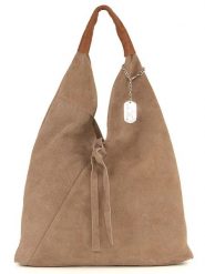 Anna Morellini Skórzany shopper bag "Eleonora" w kolorze szarobrązowym - 40 x 31 x 2 cm rozmiar: onesize. Brązowe shopper bag Anna Morellini, bez wzorów, z materiału, bez dodatków. Za 194.15 zł.