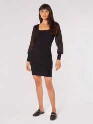 Apricot Sukienka w kolorze czarnym rozmiar: XL. Czarne sukienki Apricot, xl, bez wzorów, bez kołnierzyka, bez ramiączek, mini. Za 118.84 zł.