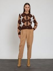 BGN Kardigan w kolorze brązowo-beżowym rozmiar: 36. Brązowe swetry BGN, bez wzorów, bez ramiączek. Za 121.99 zł.