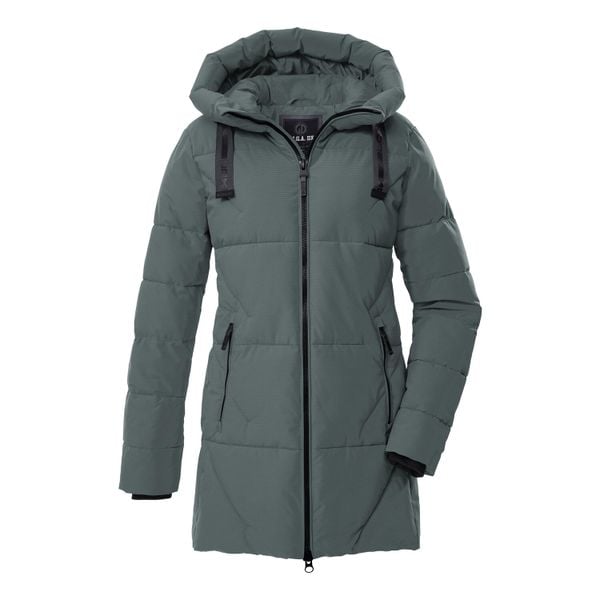 Parka damska z kapturem Killtec GW 30. Szare płaszcze GIGA DX, m, bez wzorów, z dzianiny, z kapturem. Za 570.00 zł.