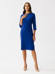 Stylove Sukienka w kolorze niebieskim rozmiar: M. Niebieskie sukienki Stylove, na co dzień, m, bez wzorów, bez kołnierzyka, bez ramiączek, midi, proste. Za 253.95 zł.
