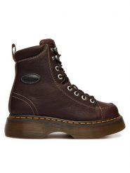 Dr. Martens Trzewiki Buzz 8-Eye DM42033200 Brązowy ciemny. Brązowe botki Dr Martens, bez wzorów, ze skóry, bez obcasa, na płaskiej podeszwie, bez zapięcia. Za 899.99 zł.