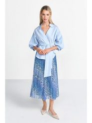 Rich & Royal Spódnica w kolorze niebieskim rozmiar: S. Niebieskie spódnice Rich & Royal, na co dzień, s, bez wzorów, midi, proste. Za 230.00 zł.