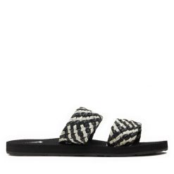 Klapki Roxy. Czarne klapki Roxy, bez wzorów, sportowe, bez obcasa, bez zapięcia. Za 119.99 zł.