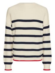 Pieces Sweter w kolorze kremowo-czarnym rozmiar: L. Brązowe swetry Pieces, l, bez wzorów, ze splotem, bez ramiączek. Za 61.60 zł.