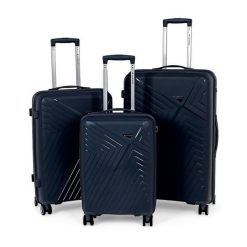 Zestaw walizek podróżnych twardych 3w1 Sapphire ST-3030P - granatowe. Niebieskie walizki SAPPHIRE, duże. W wyprzedaży za 358.00 zł.