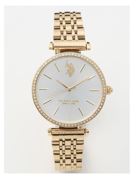 U.S. Polo Assn. Zegarek kwarcowy w kolorze złotym rozmiar: onesize. Żółte, analogowe zegarki U.S. Polo Assn., ze stali. Za 286.45 zł.