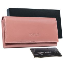 Portfel skórzany Cavaldi RD-23-GCL-1020 różowy. Czerwone portfele 4U Cavaldi, bez wzorów, ze skóry. Za 67.99 zł.
