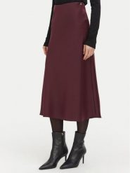 Guess Spódnica midi W6BD25 W4250 Bordowy Regular Fit. Czerwone spódnice Guess, s, z aplikacjami, z syntetyku, midi. Za 434.99 zł.