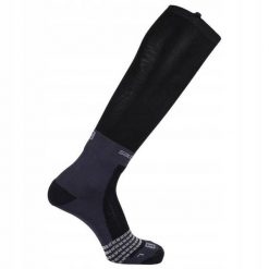 Skarpety sportowe do biegania dla dorosłych Salomon NSO Leg-Up. Czarne skarpetki Salomon, bez wzorów. W wyprzedaży za 109.00 zł.