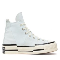 Trampki Converse. Niebieskie trampki Converse, bez wzorów, bez zapięcia. Za 329.99 zł.