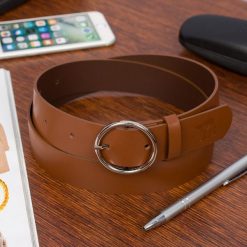 Pasek skórzany BELTIMORE brązowy B82 r.95-110 cm. Brązowe paski bez wzorów. Za 49.99 zł.