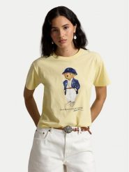 Polo Ralph Lauren T-Shirt 211B17792001 Żółty jasny Regular Fit. Żółte t-shirty Polo Ralph Lauren, m, bez wzorów, z bawełny, bez kołnierzyka, bez ramiączek. Za 719.99 zł.