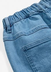 Dżinsy Mom, High Wwaist, ze stretchem. Niebieskie jeansy bonprix, bez wzorów, z jeansu. Za 114.99 zł.