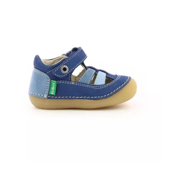 Sandały KICKERS SUSHY Niebieski. Niebieskie sandały Kickers, bez wzorów, ze skóry, bez obcasa, bez zapięcia. Za 232.25 zł.