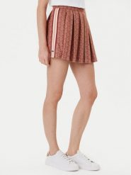 Lacoste Spódnica plisowana JF0516 Brązowy Regular Fit. Brązowe spódnice Lacoste, bez wzorów, z bawełny, plisowane. Za 579.99 zł.
