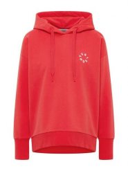 ELBSAND Bluza "Leah" w kolorze czerwonym rozmiar: XS. Czerwone bluzy ELBSAND, xs, bez wzorów, bez ramiączek, z kapturem. Za 144.95 zł.