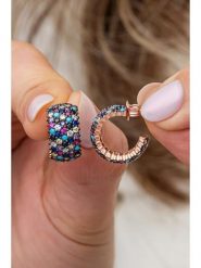 Heliophilia Pozłacane kolczyki-półkreole z cyrkoniami rozmiar: onesize. Czerwone kolczyki Heliophilia, z cyrkonią, pozłacane. Za 113.99 zł.