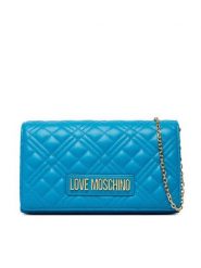 LOVE MOSCHINO Torebka JC4079PP0OLA0702 Turkusowy. Niebieskie kopertówki Love Moschino, bez wzorów, ze skóry, wizytowe, bez dodatków. Za 609.99 zł.