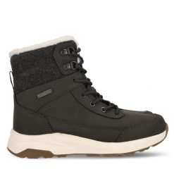 Trapery Whistler. Czarne traperki WHISTLER, bez wzorów, bez obcasa, bez zapięcia. Za 429.99 zł.