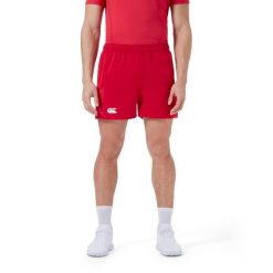 Szorty Canterbury Avantage 2.0. Czerwone szorty CANTERBURY, bez wzorów, sportowe. Za 246.00 zł.