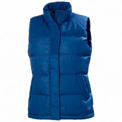 Damska kurtka puchowa Helly Hansen Isfjord. Niebieskie kurtki Helly Hansen, na zimę, bez wzorów, z puchu, eleganckie, bez kaptura. W wyprzedaży za 746.00 zł.