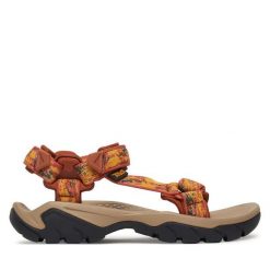 Sandały Teva. Brązowe sandały Teva, bez wzorów, sportowe, bez obcasa, bez zapięcia. Za 519.99 zł.