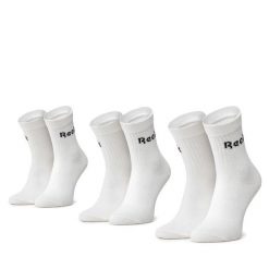 Skarpety długie Reebok. Białe skarpetki Reebok, bez wzorów. Za 24.99 zł.